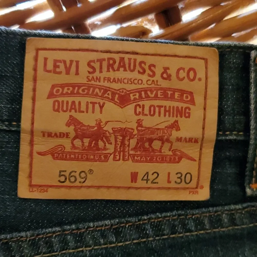 Levi's 569 Loose Straight Denim Jeans 42 x 30